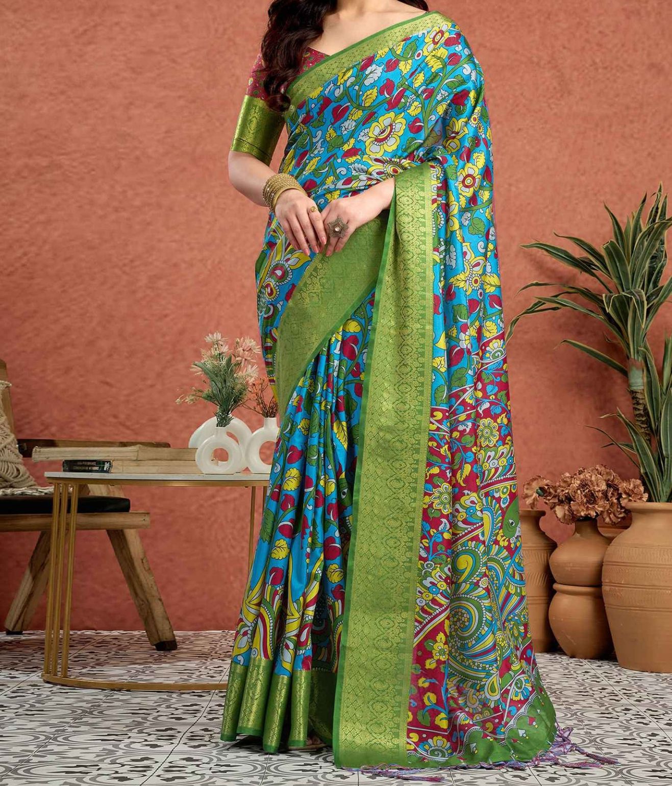 Kalamkari Printed Saree